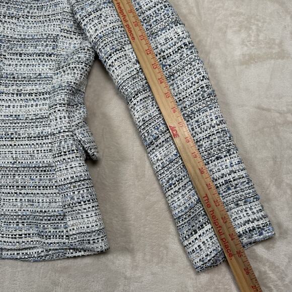 L’Agence Kenzie Double Breasted Tweed Blazer Jacket Women's Size 10 - Picture 10 of 11